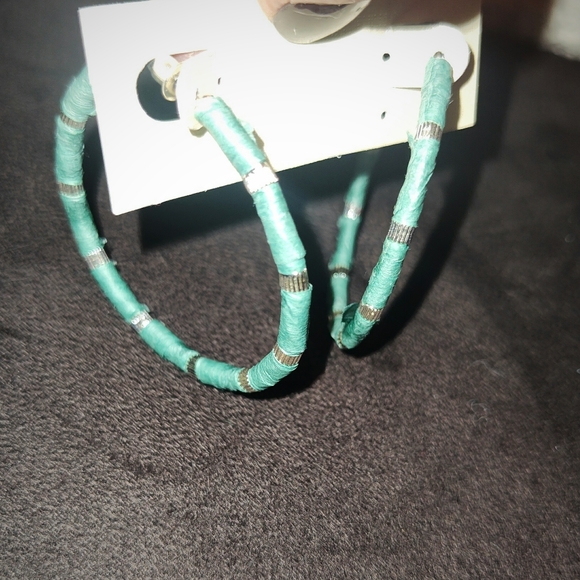 Bundle Set of 2 NEW Pairs of Hoop Earrings, Acrylic/Lucite - Picture 10 of 13